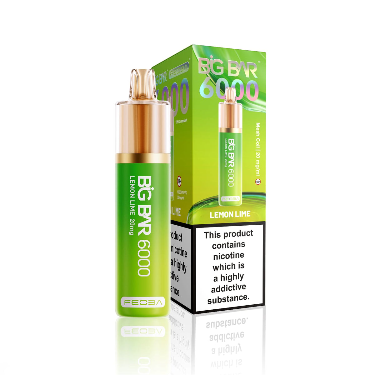 Feoba Big Bar 6000 Puffs Disposable Vape (Box of 5)