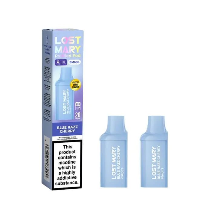 Lost Mary BM600 Replacement Pods Pack of 10 Blue Razz Cherry