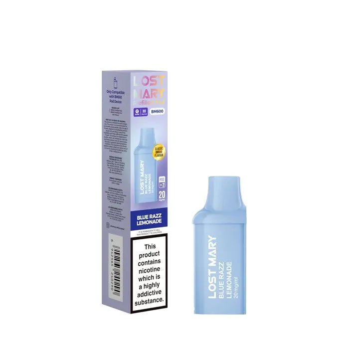 Lost Mary BM600 Replacement Pods Pack of 10 Blue Razz Lemonade