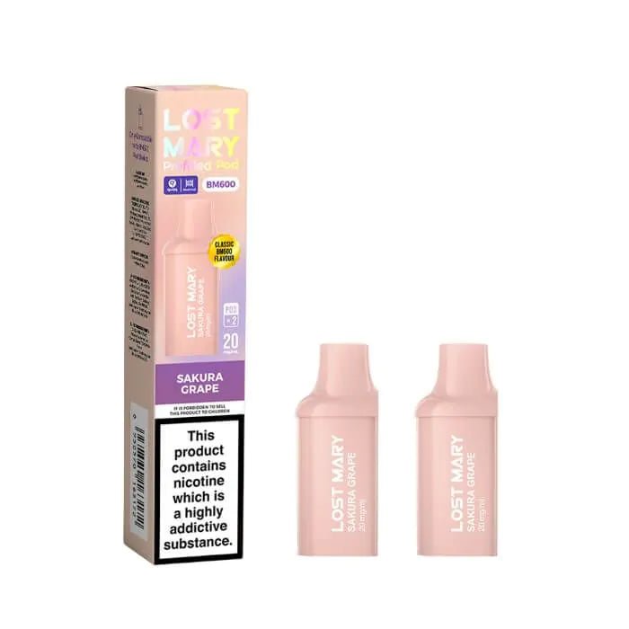 Lost Mary BM600 Replacement Pods Pack of 10 Sakura Grape
