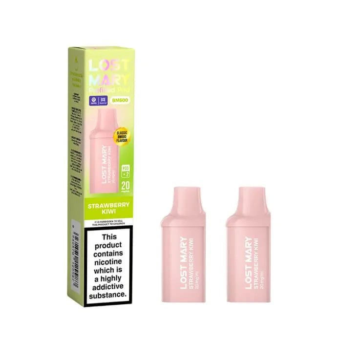 Lost Mary BM600 Replacement Pods Pack of 10 Strawberry Kiwi