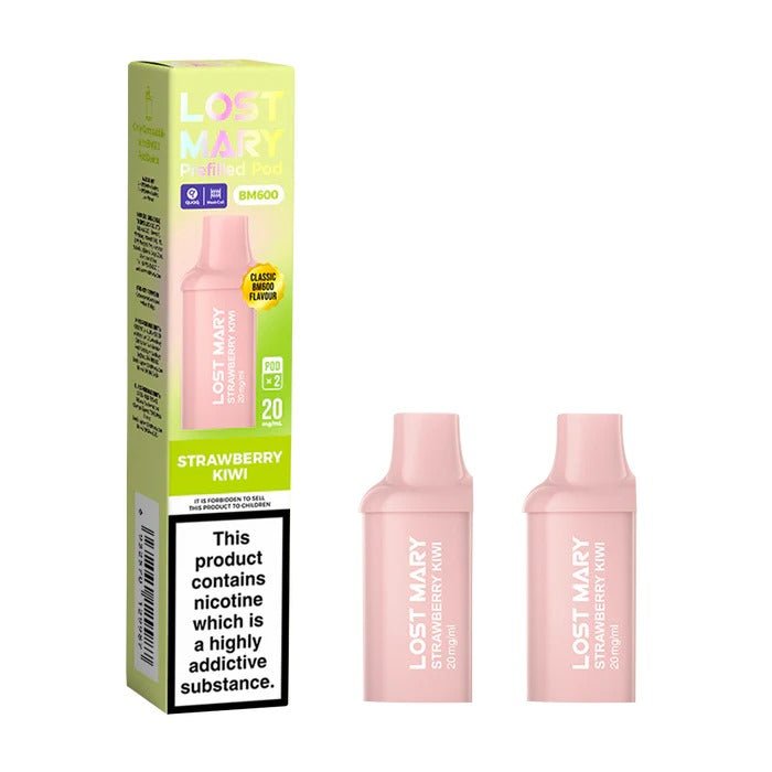 Lost Mary BM600 Replacement Pods Pack of 10 Strawberry Kiwi