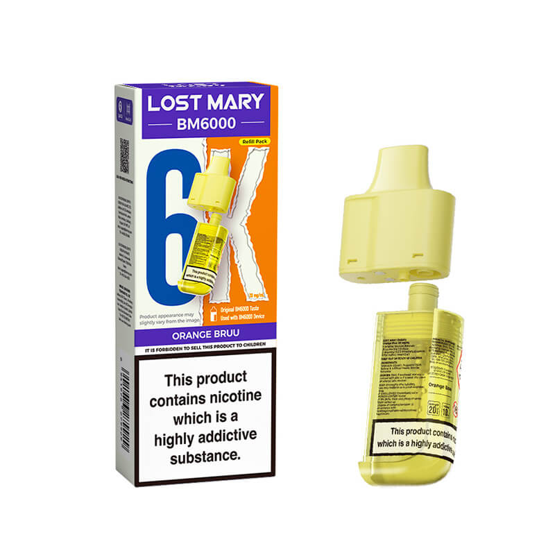 Lost Mary BM6000 Prefilled Pods Pack of 5 Orange Bruu
