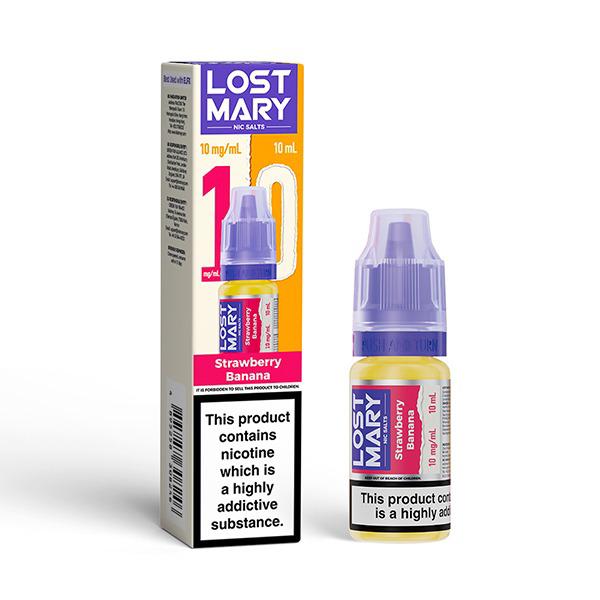 Lost Mary Nic Salt 10ml E - Liquid Box of 10 Strawberry Banana
