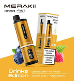 Merakii 3000 Prefilled Pod Vape 4 in 1 Edition - Box of 5 Drinks Edition (4 in 1)