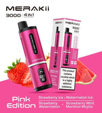 Merakii 3000 Prefilled Pod Vape 4 in 1 Edition - Box of 5 Menthol Edition (4 in 1)