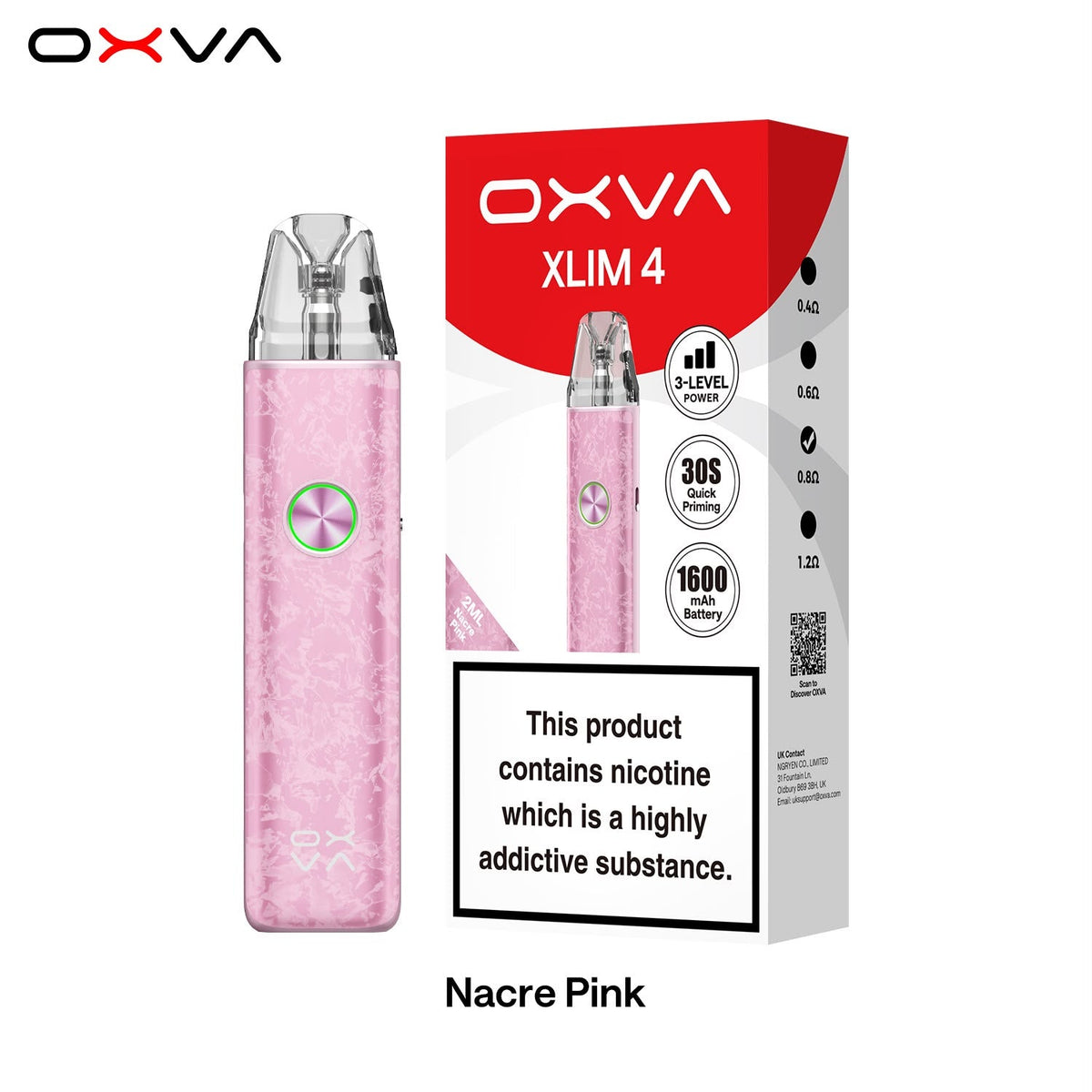 OXVA XLIM 4 Pod Kit Nacre Pink