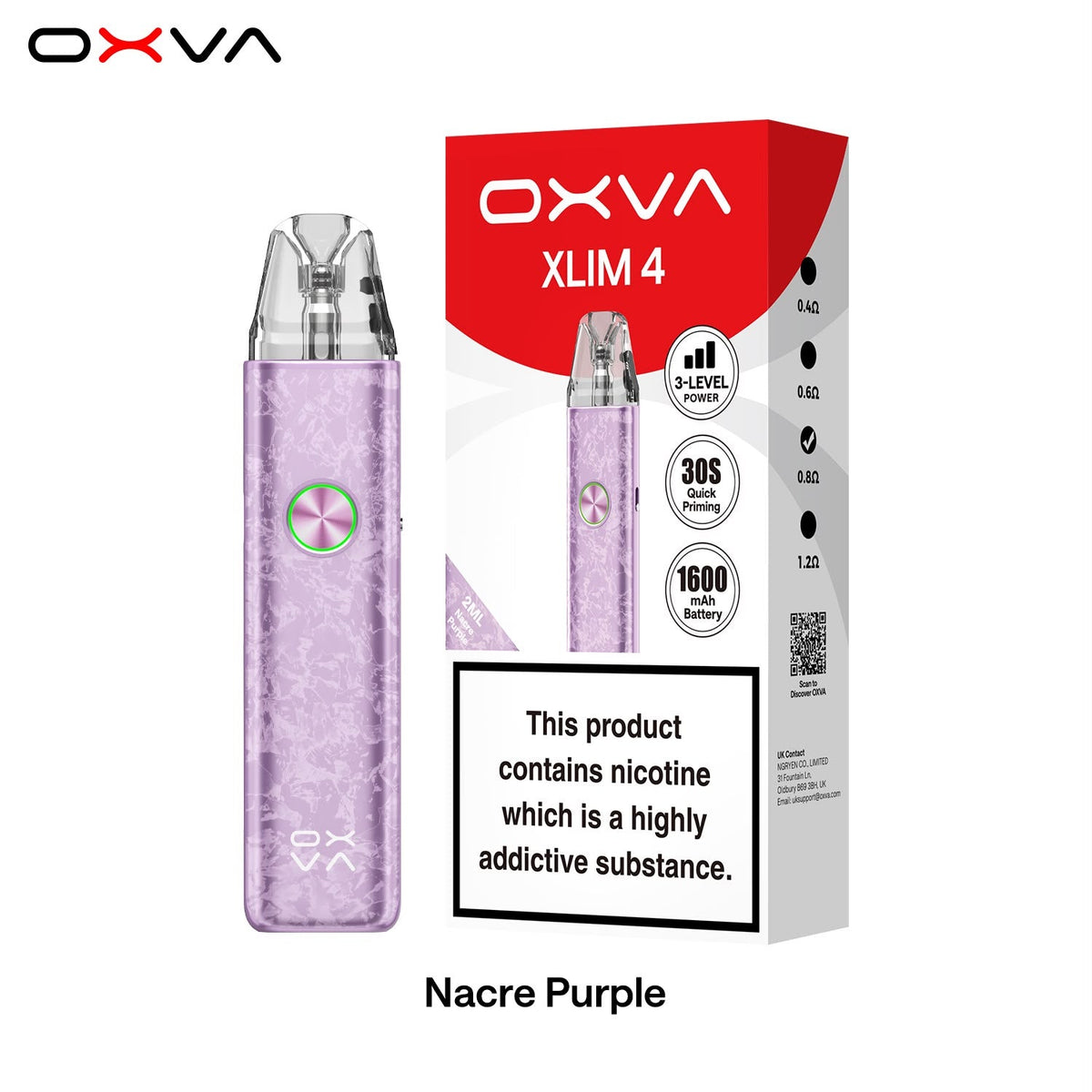 OXVA XLIM 4 Pod Kit Nacre Purple