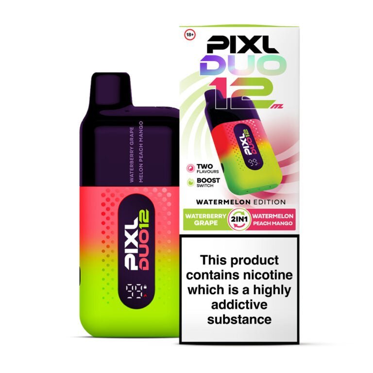 Pixl Duo 12000 Vape Kit Box of 5 Watermelon Edition