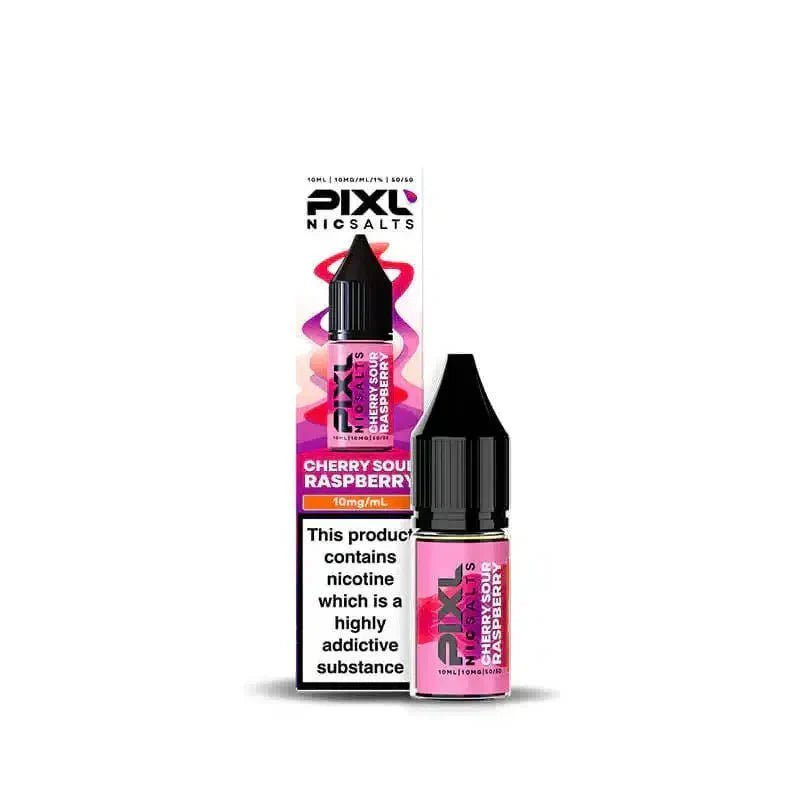 PIXL Nic Salt 10ml E - Liquids Box of 10 Cherry Sour Raspberry