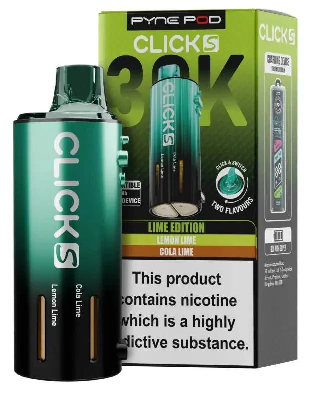 Pyne Pod Click S 30K Replacement Pods Pack of 5 Lime Edition