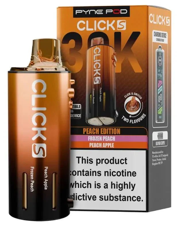 Pyne Pod Click S 30K Replacement Pods Pack of 5 Peach Edition