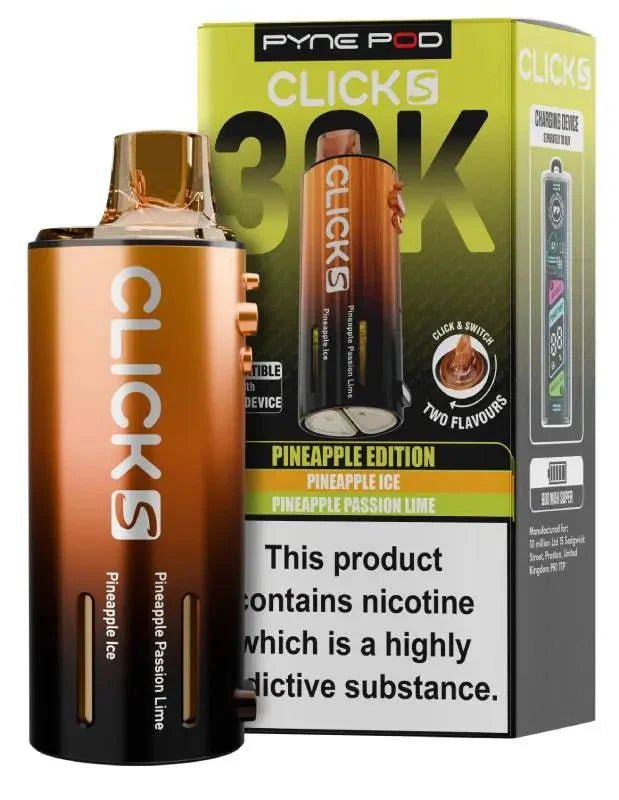Pyne Pod Click S 30K Replacement Pods Pack of 5 Pineapple Edition