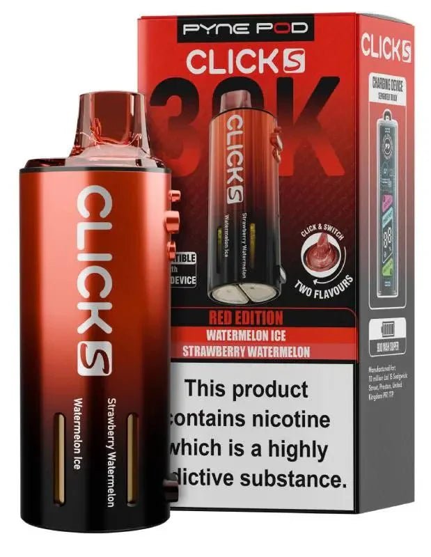 Pyne Pod Click S 30K Replacement Pods Pack of 5 Red Edition