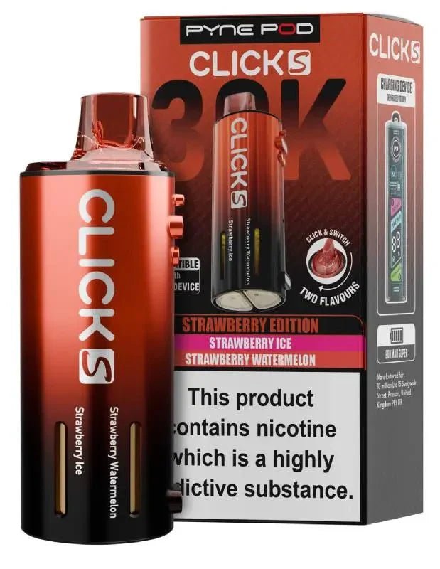 Pyne Pod Click S 30K Replacement Pods Pack of 5 Strawberry Edition