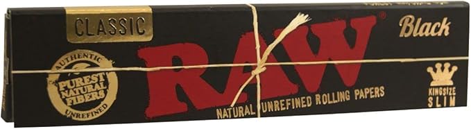 Raw Black Rolling Paper King Size 50 Booklets of 32 Sheets