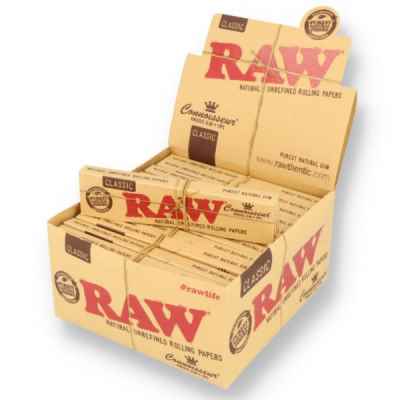 Raw Classic Connoisseur Rolling Paper King Size 24 Booklets