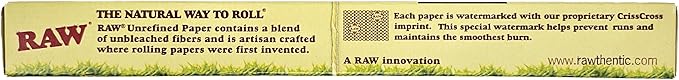 Raw Organic Hemp 32 Cones Pack of 6