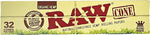 Raw Organic Hemp 32 Cones Pack of 6