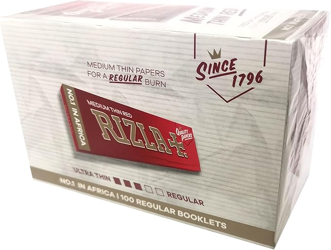 Rizla Red Rolling Paper Regular 100 Booklets