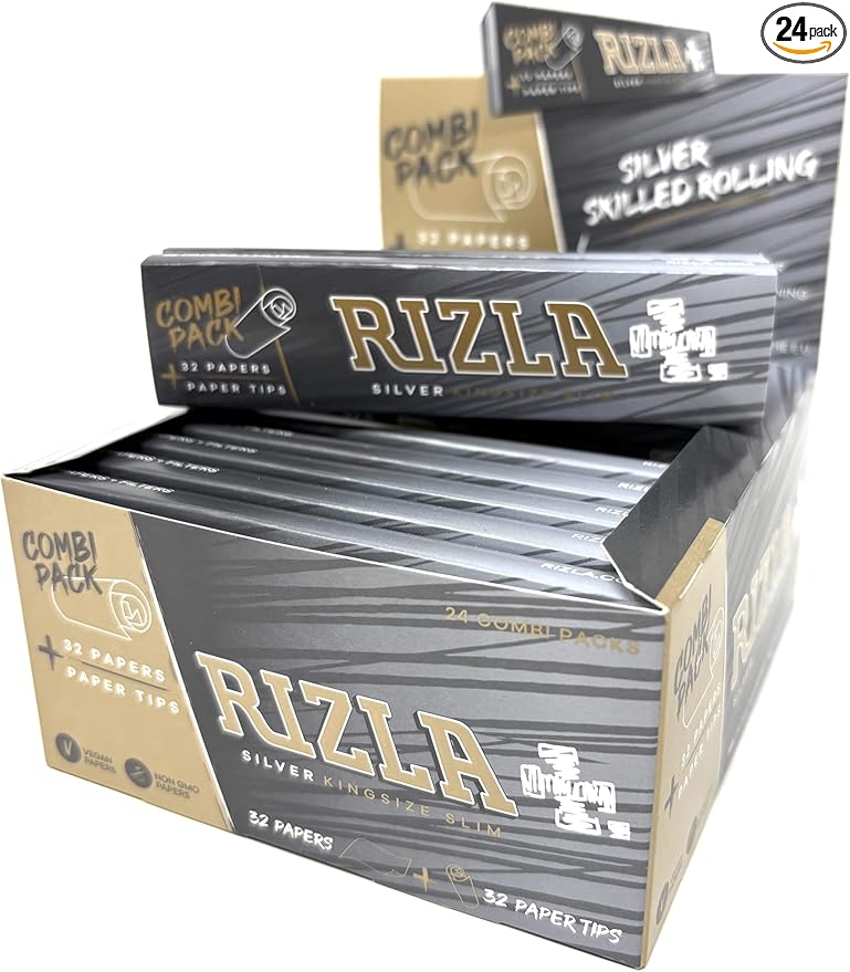 Rizla Silver Rolling Combi Paper King Size 24 Booklets