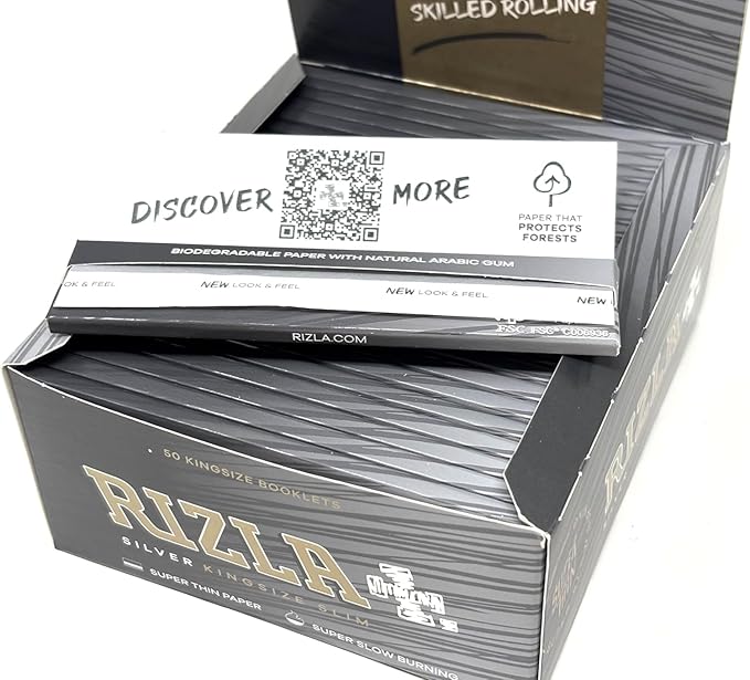 Rizla Silver Rolling Paper King Size 50 Booklets