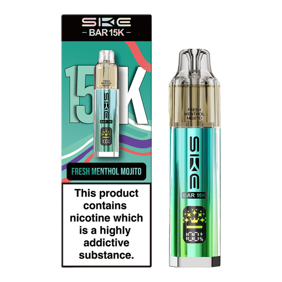 Ske Bar 15k Prefilled Pod Vape Kit - Pack of 5 Fresh Menthol Mojito