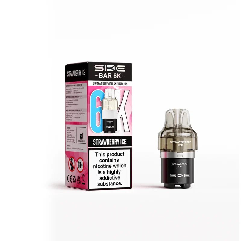 SKE Bar 6K Refill Pods - Pack of 5 Strawberry Ice