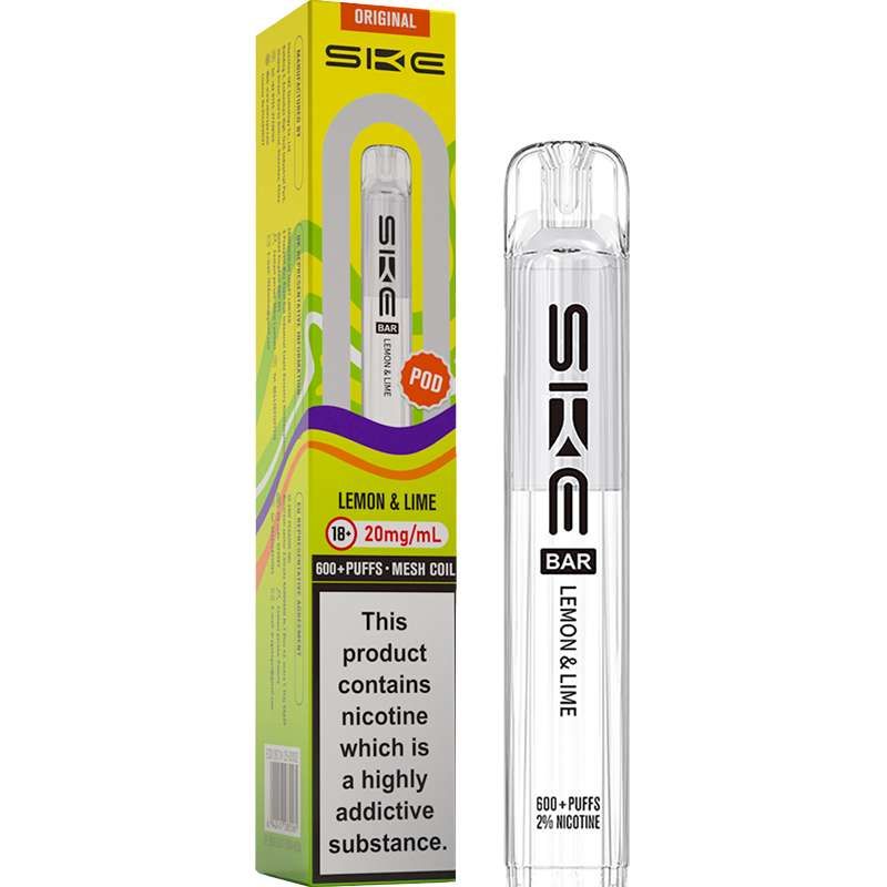 SKE CRYSTAL 600 Puff ORIGINAL Replacement Pods Lemon & Lime