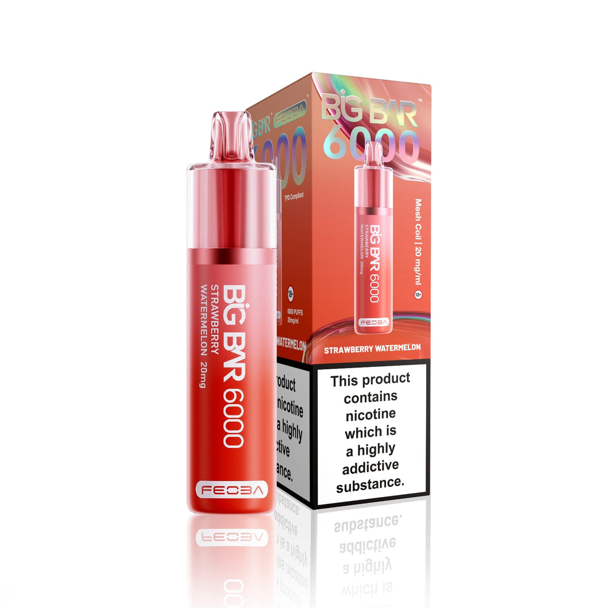 Feoba Big Bar 6000 Puffs Disposable Vape (Box of 5)