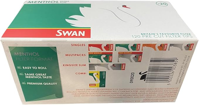 Swan Menthol Filter Tips Pack of 20