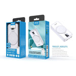 TD2127 2in1 Power Bank Hazel, 20000mAh, Fast Charging 22.5W & Wireless Charging 15W, Output (Micro USB+iPhone+Type - C+USB2.0), with Digital Display, White