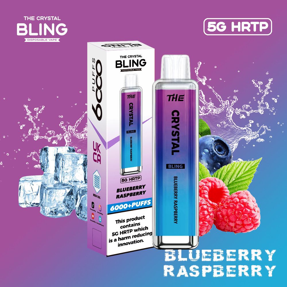 Buy The Crystal Bling 6000 Disposable Vape 5G HRTP Box of 10 - Bulk Vape Wholesale