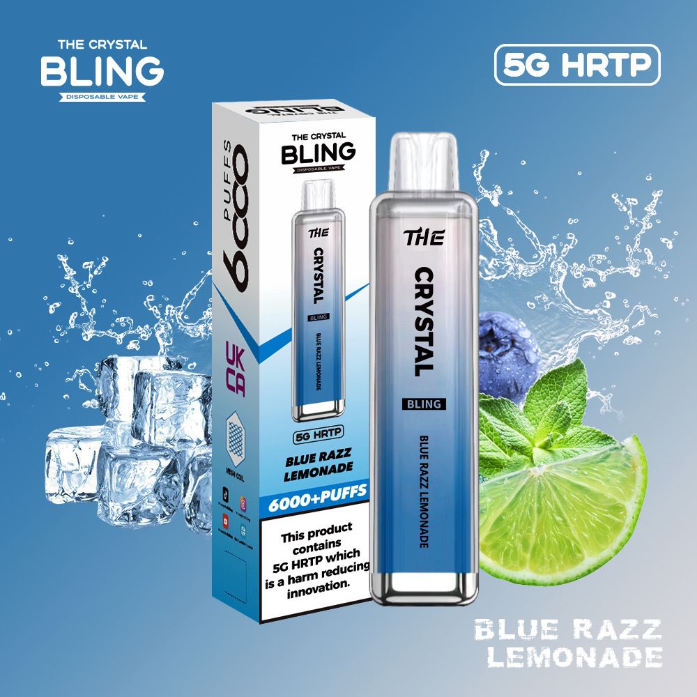 Buy The Crystal Bling 6000 Disposable Vape 5G HRTP Box of 10 - Bulk Vape Wholesale