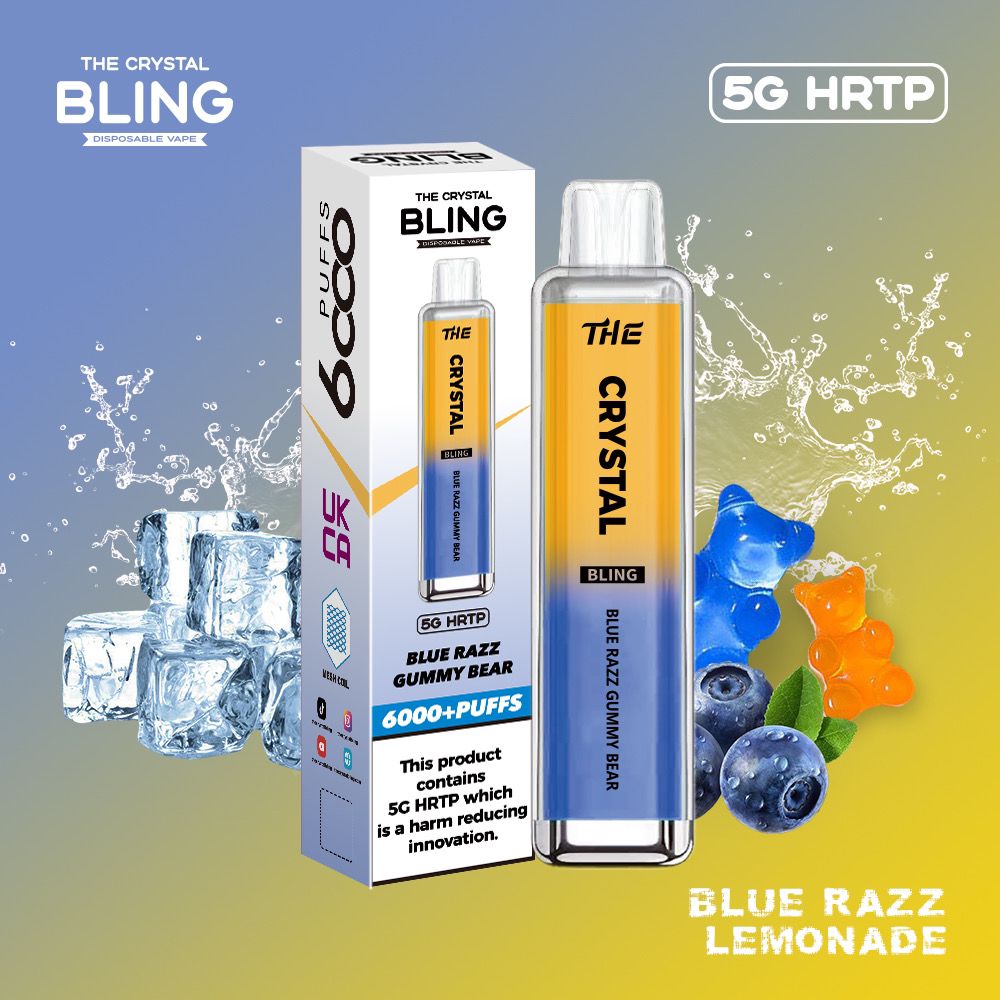 Buy The Crystal Bling 6000 Disposable Vape 5G HRTP Box of 10 - Bulk Vape Wholesale