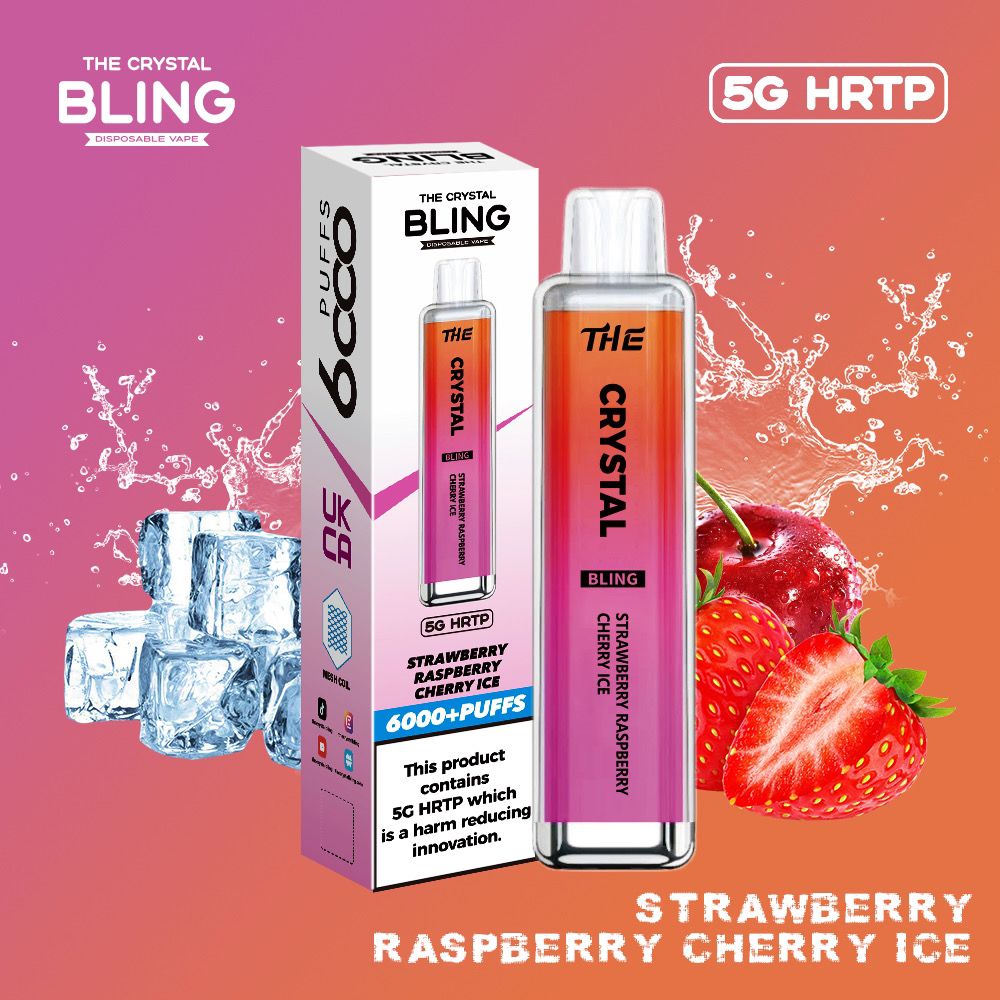 Buy The Crystal Bling 6000 Disposable Vape 5G HRTP Box of 10 - Bulk Vape Wholesale