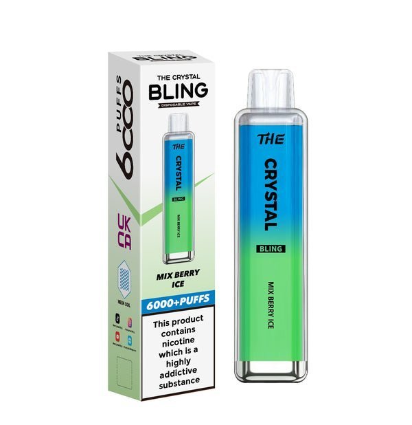 The Crystal Bling 6000 Prefilled Pod Vape - Box of 10 Rocky Candy Orange (14.99)