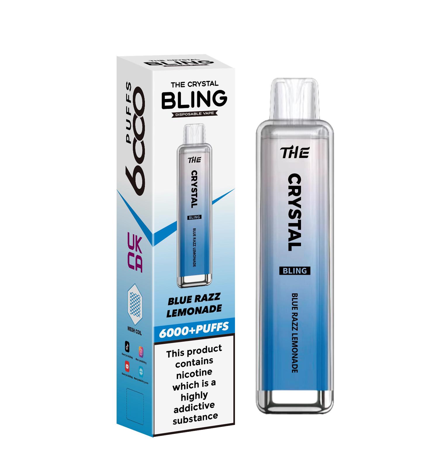 The Crystal Bling 6000 Prefilled Pod Vape - Box of 10 Bulk Vape Wholesale The Crystal Bling 6000 Prefilled Pod Vape - Box of 10 Bulk Vape Wholesale