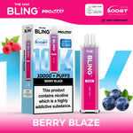 The Crystal Bling Max 10000 Prefilled Vape Pod Kit Box of 5 Berry Blaze