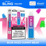 The Crystal Bling Max 10000 Prefilled Vape Pod Kit Box of 5 Blue Razz Gummy Bear