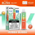 The Crystal Bling Max 10000 Prefilled Vape Pod Kit Box of 5 Hubba Bubba