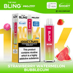 The Crystal Bling Max 10000 Prefilled Vape Pod Kit Box of 5 Strawberry Watermelon Bubble Gum