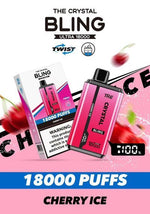 The Crystal Bling Pro Ultra Twist 18k Prefilled Pod Vape Box of 10 Lemon Lime