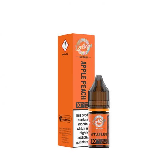 Vaporesso Deliciu Nic Salts 10ml E - liquids Box of 10 Apple Peach