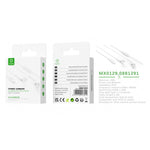 Woox MX0129 Fully Compatible TypeC Earphones with Mic, 1.2m, White