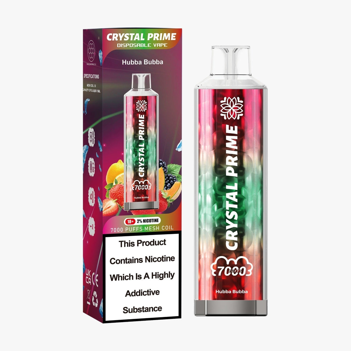 3D Crystal Prime 7000 Puffs Disposable Vape - Box of 10 - Bulk Vape Wholesale