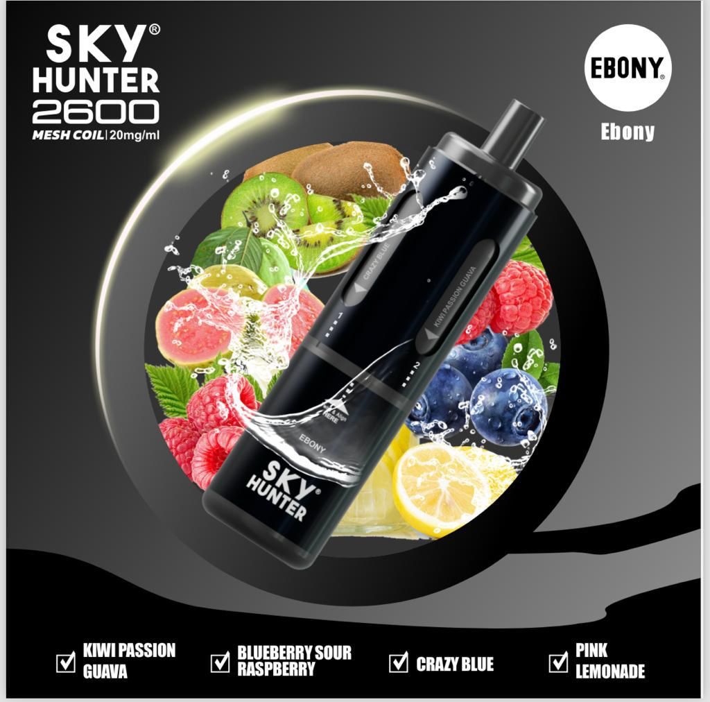 4 in 1 Sky Hunter 2600 Puffs Disposable Vape Pod Kit Pack of 5 - Bulk Vape Wholesale