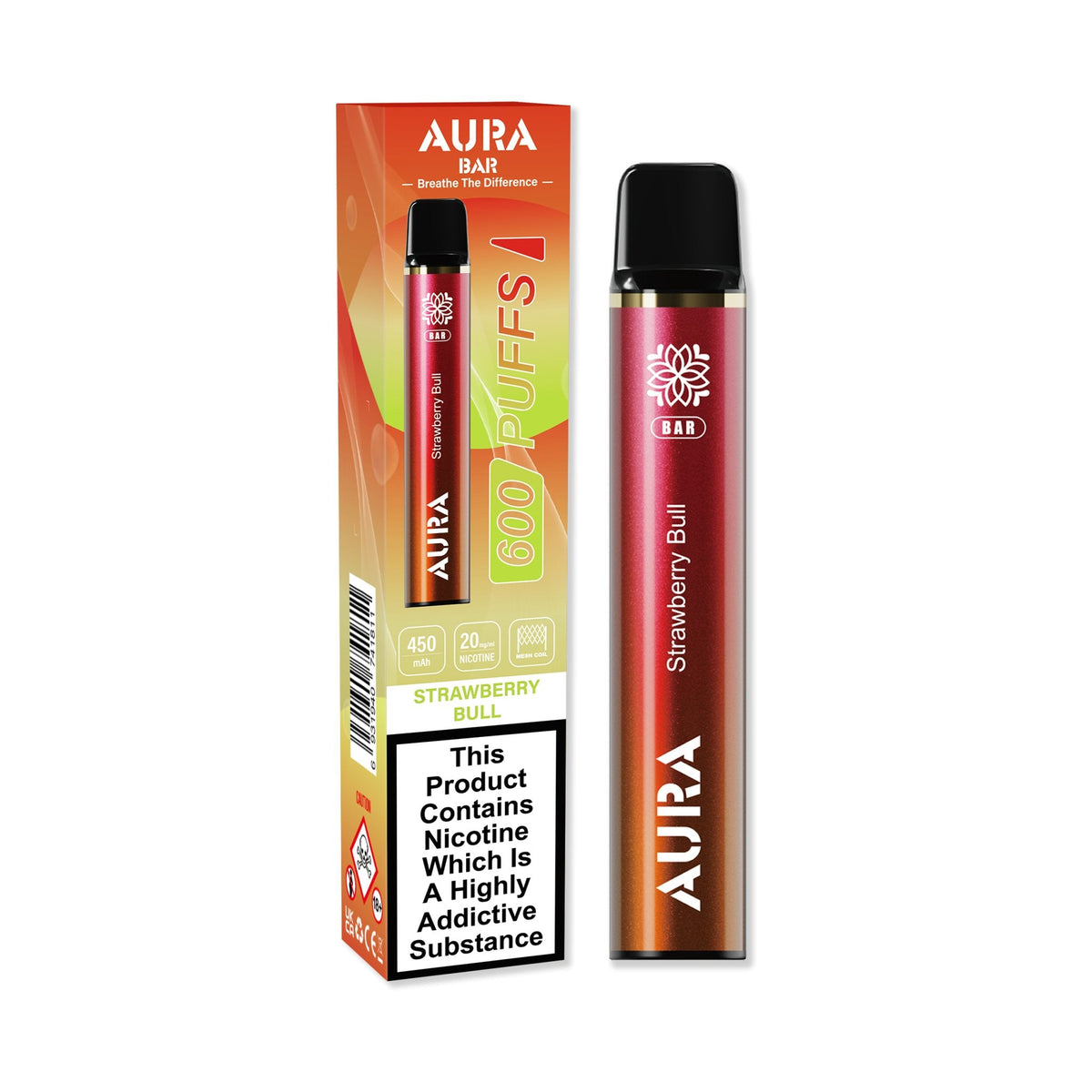 Aura Bar 600 Puffs Disposbale Vape Pod Box of 10 - Bulk Vape Wholesale