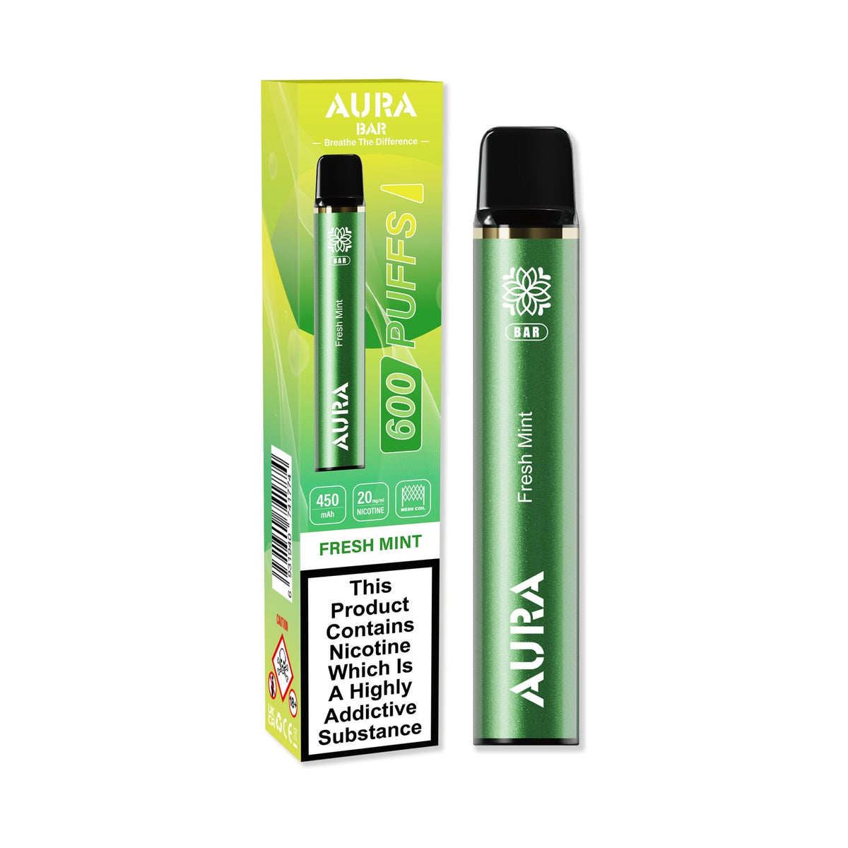 Aura Bar 600 Puffs Disposbale Vape Pod Box of 10 - Bulk Vape Wholesale