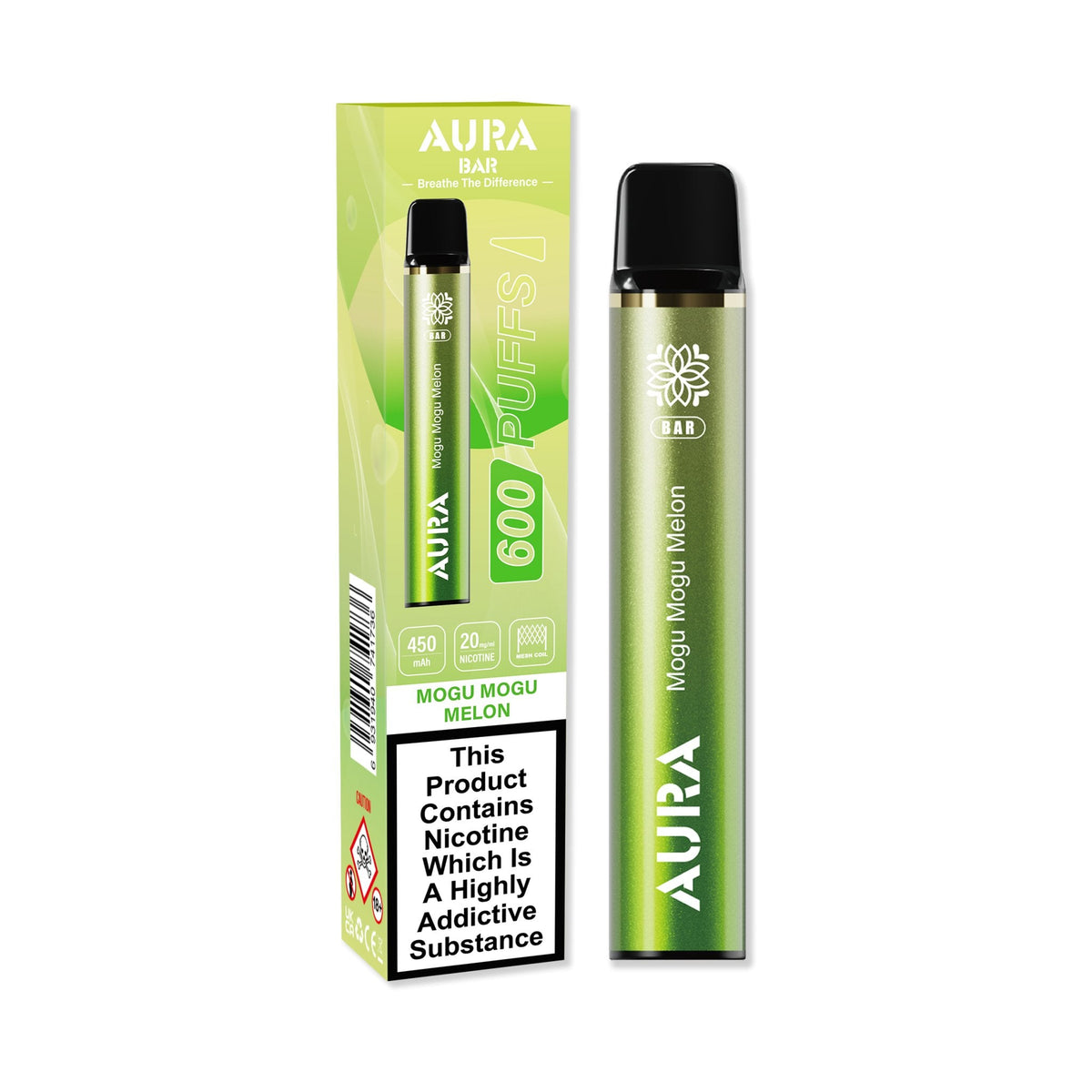 Aura Bar 600 Puffs Disposbale Vape Pod Box of 10 - Bulk Vape Wholesale